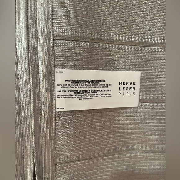 HERVE LEGER DEEP V BANDAGE DRESS - Picture 8 of 8